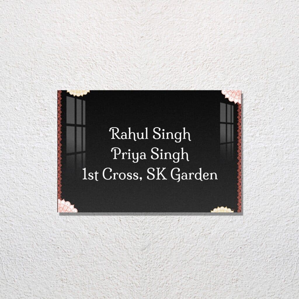 Classic Bloom Acrylic Name Plate